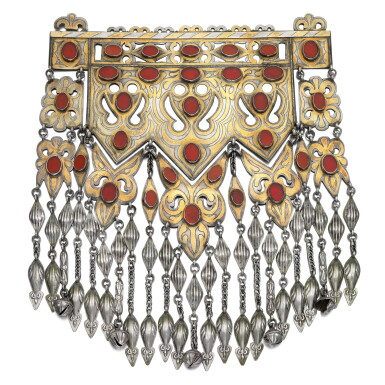 View full screen - View 1 of Lot 174. Silver and glass pectoral plaque.