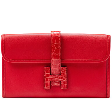 View full screen - View 1 of Lot 657. Limited Edition Rouge de Coeur Evercolor and Shiny Mississippiensis Alligator Pochette Jige Duo, 2019.