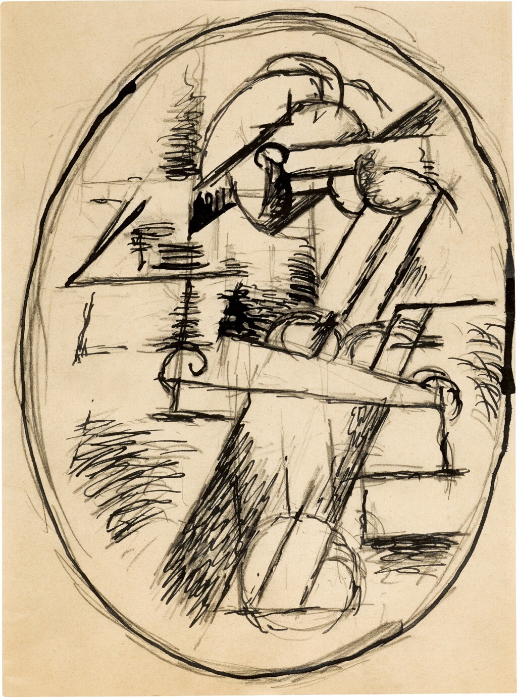View full screen - View 1 of Lot 9. PABLO PICASSO | COMPOSITION OVALE.