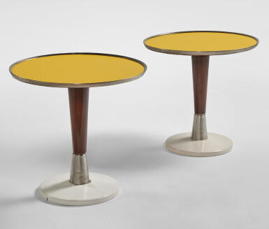 View full screen - View 1 of Lot 184. Pair of Side Tables for the First Class Ballroom of the Augustus Ocean Liner.
