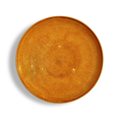 View full screen - View 1 of Lot 67. An amber-glazed dish, Liao dynasty.