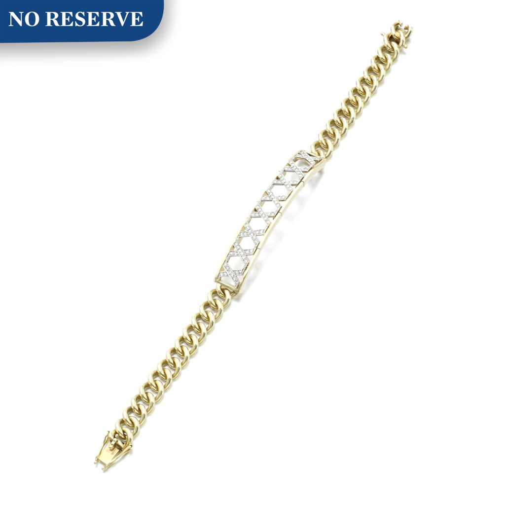 View full screen - View 1 of Lot 1150. Gold and diamond bracelet, 1947.