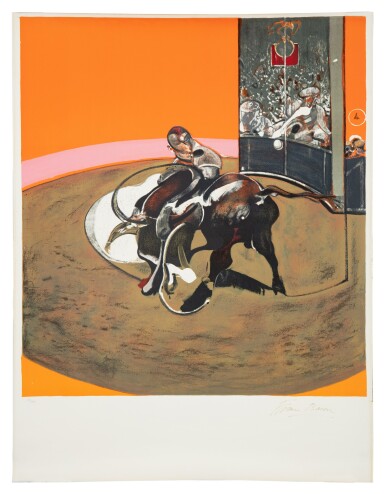 View full screen - View 1 of Lot 79. Study for a bullfight n°1, 1969 (S.10) | Etude pour une corrida (d'après Study for a bullfight n°1, 1969) (S.10).
