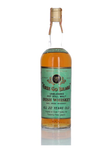 View full screen - View 1 of Lot 65. Erin Go Bragh 22 Year Old Unblended Pot Still Irish Whiskey 86 Proof 1953 (1 Bottle 4/5 Quart).