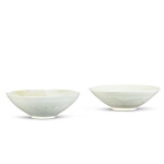 Two white-glazed bowls, Five dynasties - Northern Song dynasty | 五代至北宋 白釉斗笠盌 及 葵口斗笠盌一組兩件