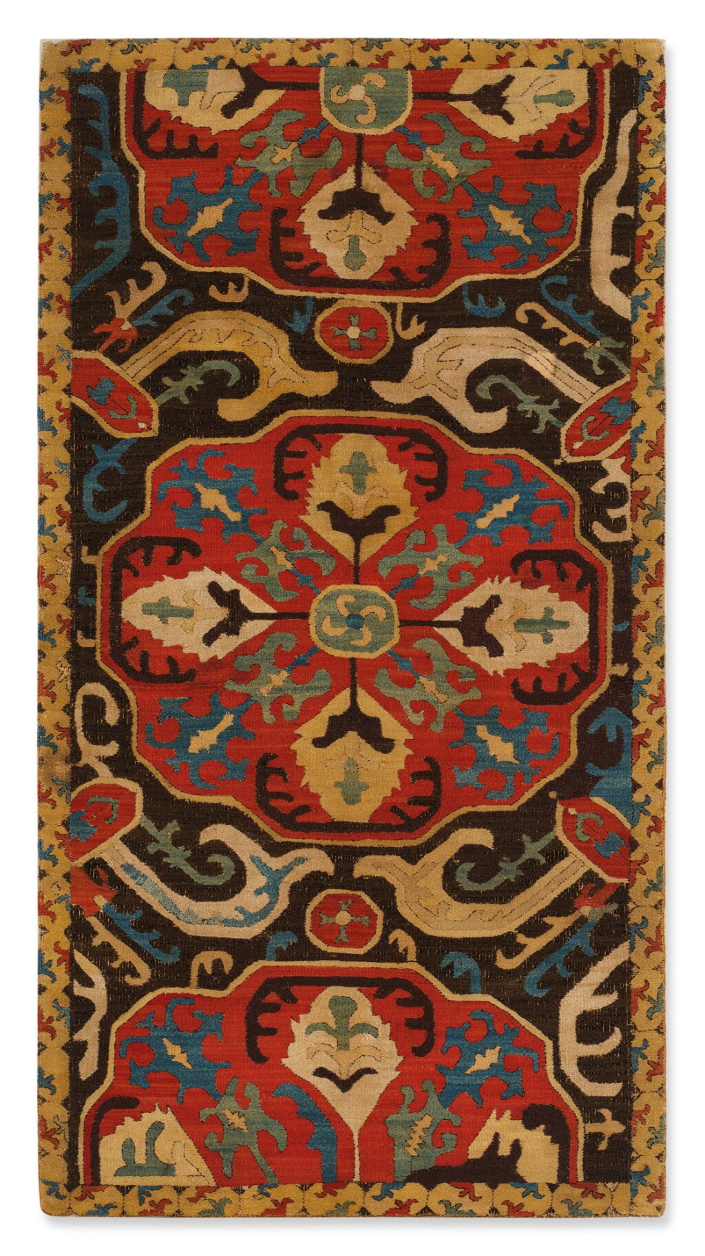 View full screen - View 1 of Lot 538. An Azerbaijan Silk Embroidery, South Caucasus, Second Half 17th Century.