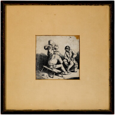 View full screen - View 1 of Lot 324. The Three Drinkers (Hollstein 29).