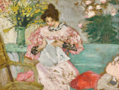 View full screen - View 1 of Lot 283. Femme lisant.