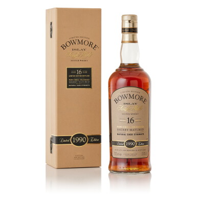 View full screen - View 1 of Lot 9561. Bowmore 16 Year Old Sherry Cask 53.8 abv 1990 (1 BT70).