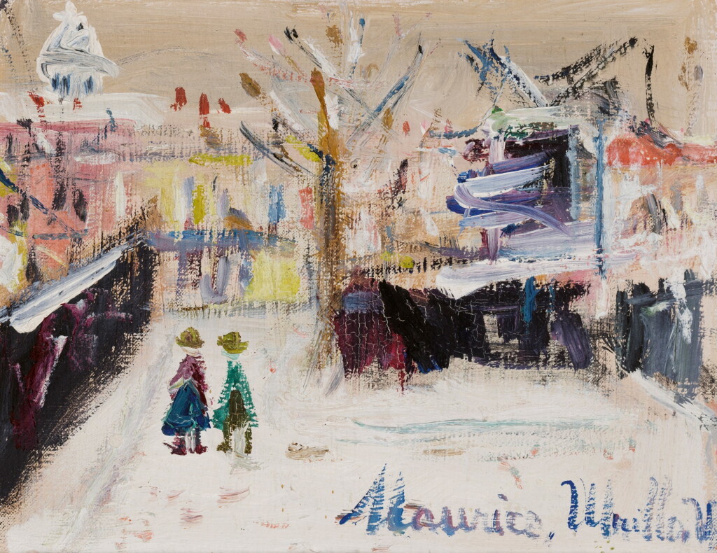 View full screen - View 1 of Lot 152. Moulin de la Galette sous la neige.