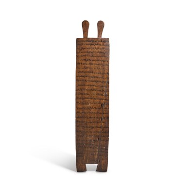 View full screen - View 1 of Lot 13. A large double-handed wooden Qur'an board, Sub-Saharan Africa, probably Somalia, circa 1900.