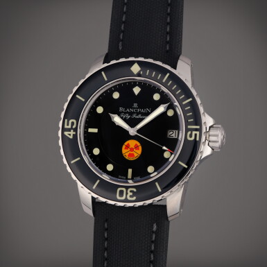 View full screen - View 1 of Lot 633. Reference 5015B-1130-52 Tribute to Fifty Fathoms No Radiation | A limited edition stainless steel automatic wristwatch, Circa 2010.
