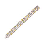 Coloured Diamond and Diamond Bracelet | 彩色鑽石 配 鑽石 手鏈(39顆彩色鑽石共重13.60克拉)