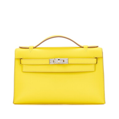 View full screen - View 1 of Lot 6070. Lime Swift Kelly Pochette Palladium Hardware, 2022.