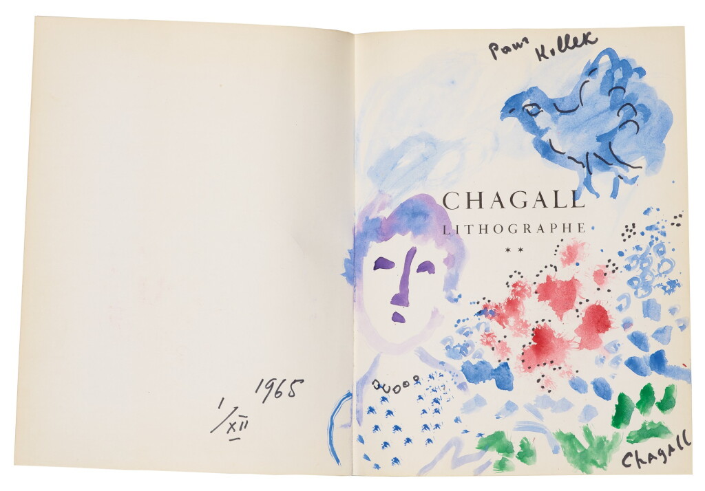 View full screen - View 1 of Lot 167. MARC CHAGALL | FEMME ET OISEAU BLEU POUR KOLLEK.