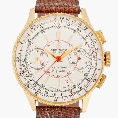 View full screen - View 1 of Lot 626. Reference 769 Chronomat | A pink gold chronograph wristwatch, Circa 1945.