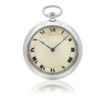 CARTIER | A PLATINUM OPEN FACED WATCH CIRCA 1930