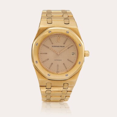 View full screen - View 1 of Lot 162. Royal Oak, Reference 5402BA | A yellow gold wristwatch with date and bracelet | Circa 1980.