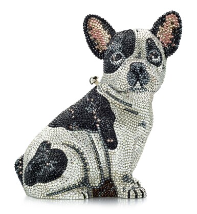 MULTICOLOURED CRYSTAL CLUTCH EVENING BAG, 'FRENCH BULLDOG FRED', JUDITH  LEIBER, 彩色水晶晚裝手袋, 'French Bulldog Fred', Judith Leiber, Jewels Online, Jewellery