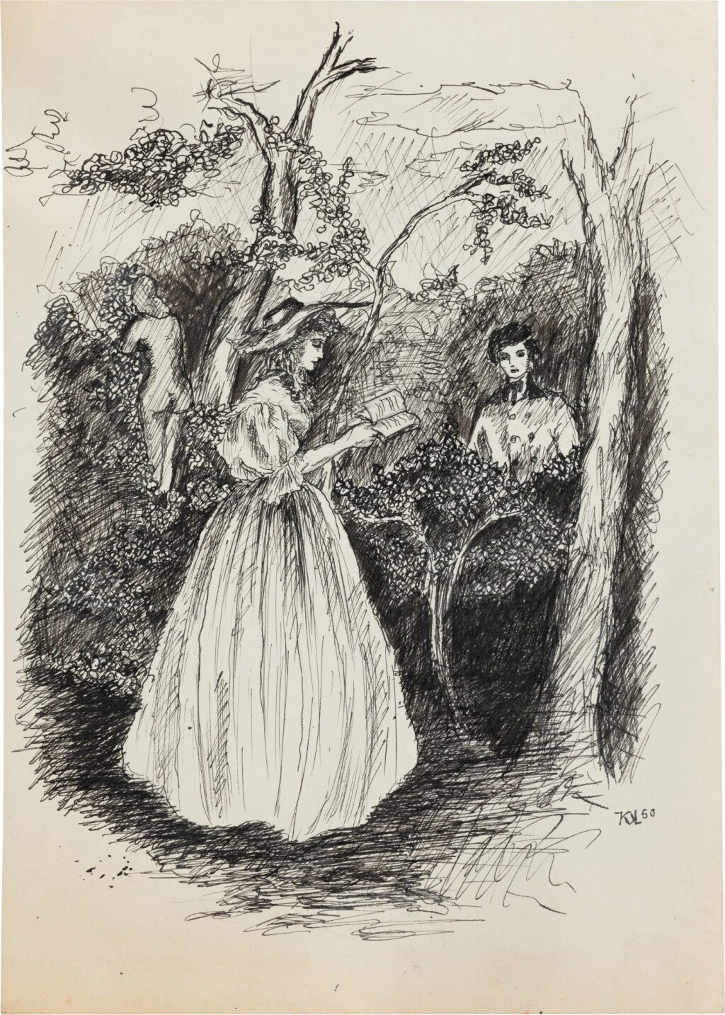View full screen - View 1 of Lot 83. Set of five drawings, circa 1950.