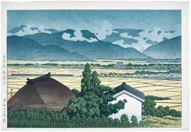 View full screen - View 1 of Lot 71. Kawase Hasui (1883-1957) | Inariyama, Nagano Prefecture (Nagano ken Inariyama) | Showa period, 20th century .