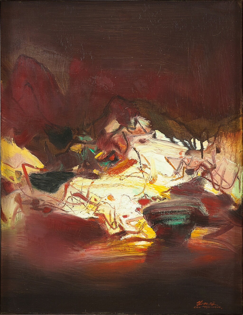 View full screen - View 1 of Lot 1046. Chu Teh-Chun 朱德群 | Composition 構圖.