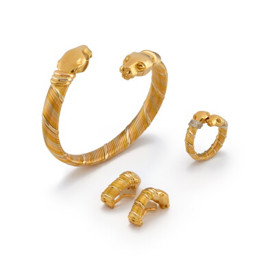View full screen - View 1 of Lot 24. Diamond parure, 'Panthère'.