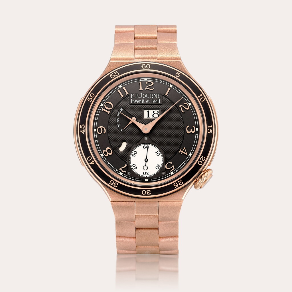 View full screen - View 1 of Lot 2109. Octa Sport | A pink gold bracelet watch with date, power reserve and day and night indication, Circa 2023.