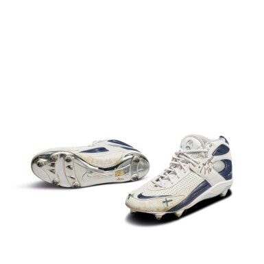 View full screen - View 1 of Lot 12. Tom Brady 2006-2007 NFL Playoffs New England Patriots Game Worn & Signed Cleats.