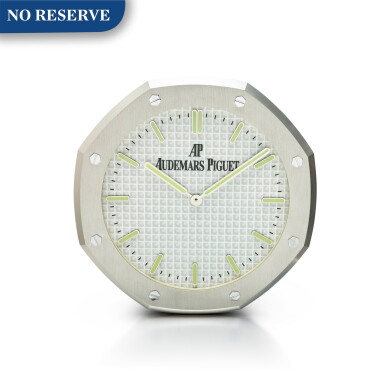 View full screen - View 1 of Lot 366. AUDEMARS PIGUET | ROYAL OAK, A METAL WORK WALL CLOCK, CIRCA 2010.