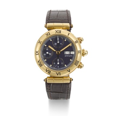 View full screen - View 1 of Lot 205. BOMBA REF G.3271.7 YELLOW GOLD CHRONOGRAPH WRISTWATCH WITH DAY AND DATE CIRCA 1990.