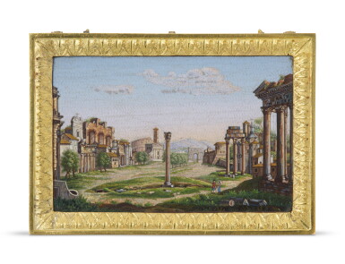 View full screen - View 1 of Lot 122. A micromosaic plaque, Rome, probably circa 1820/1830.