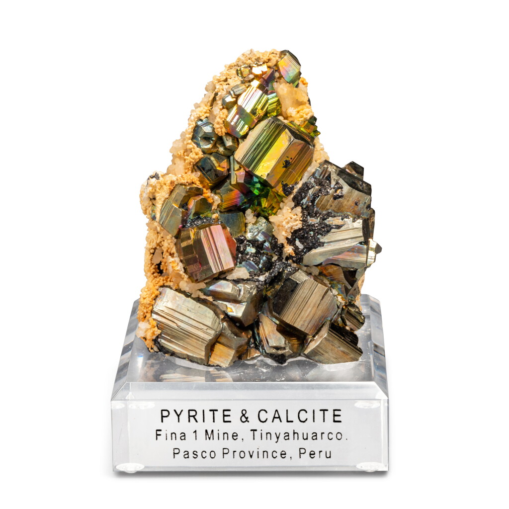 全萤幕检视 - 查看260Naturally Iridescent Pyrite with Sphalerite and Calcite的1