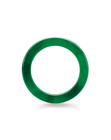 View full screen - View 1 of Lot 1766. An Exceptional Jadeite Bangle | 【天賜圓滿】極其珍罕天然滿色翡翠手鐲.