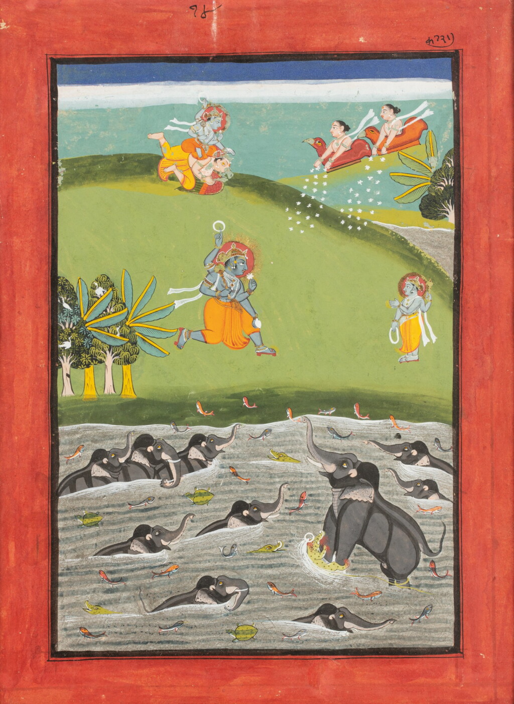 View full screen - View 1 of Lot 37. RAJASTHAN, LATE 18TH CENTURY AND 19TH CENTURY | SIX INDIAN MINIATURES.