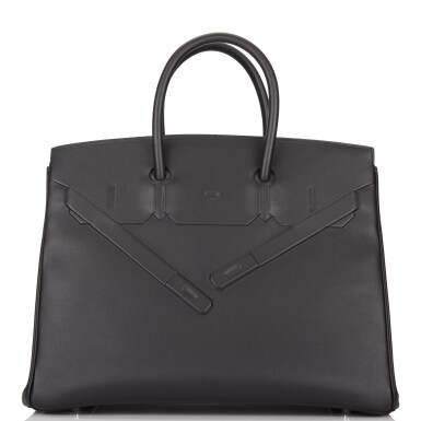 View full screen - View 1 of Lot 32. Hermès Black Shadow Birkin 35cm of Swift Leather.