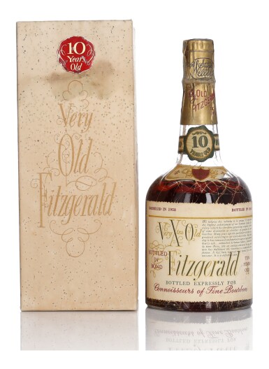 View full screen - View 1 of Lot 321. Very Xtra Old Fitzgerald 10 Year Old 100 Proof 1958 (1 Bottle 4/5 Quart).