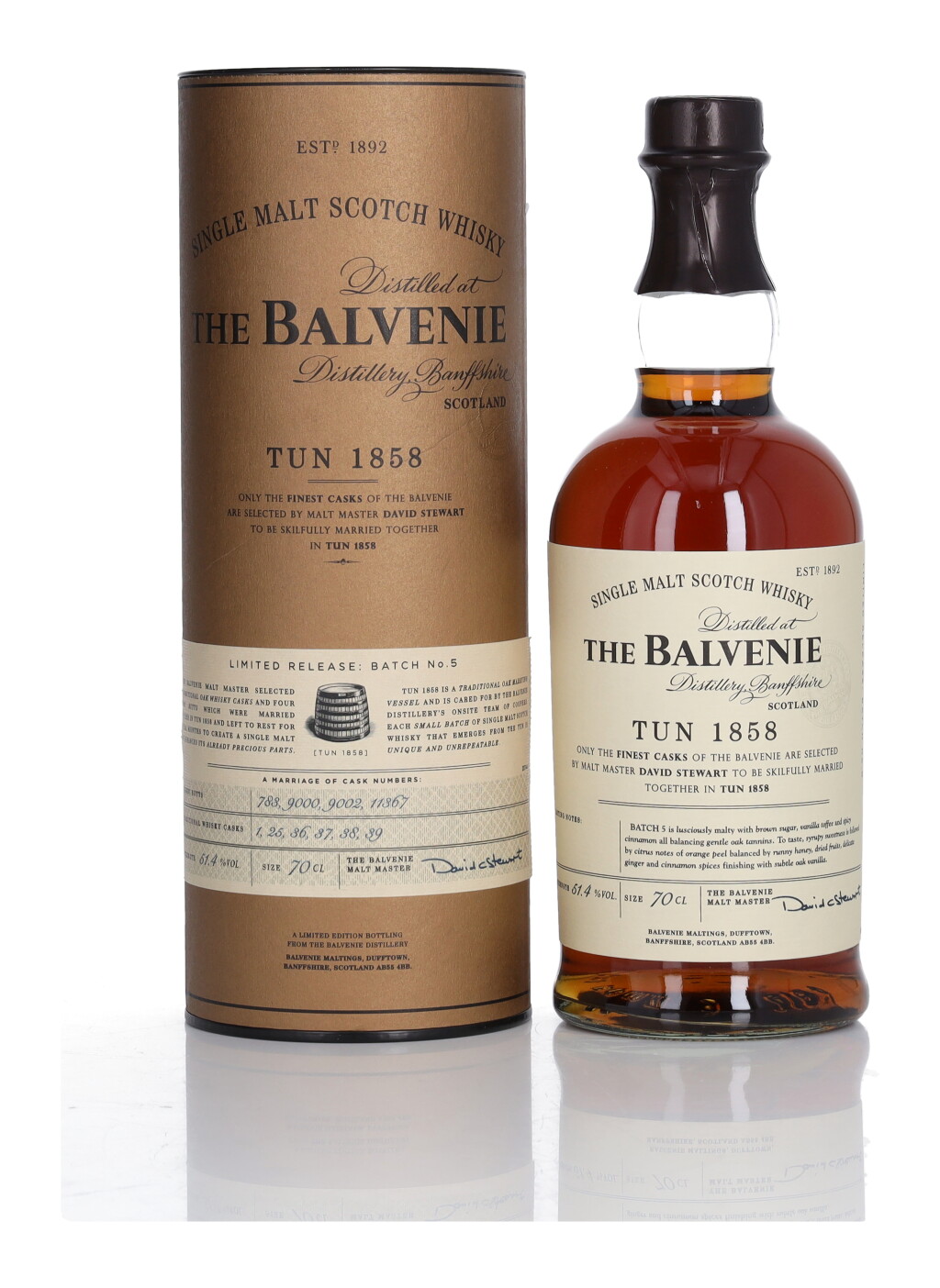 View full screen - View 1 of Lot 86. The Balvenie Tun 1858 Batch No.5 51.4 abv NV (1 Bottle 70cl).