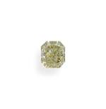 A 1.21 Carat Fancy Yellow Cut-Cornered Rectangular Modified Brilliant-Cut Diamond, SI1 Clarity