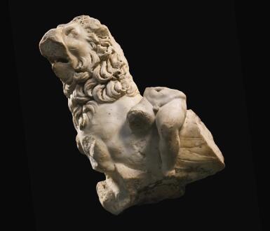 View full screen - View 1 of Lot 31. A FRAGMENTARY ROMAN MARBLE GROUP OF AN EROTE RIDING A SEA-LION, CIRCA 2ND CENTURY A.D..