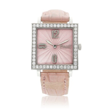 View full screen - View 1 of Lot 8111. Reference P10181 | A white gold and diamond-set wristwatch, Circa 2005 | 伯爵 | 型號P10181 | 白金鑲鑽石腕錶,約2005年製.