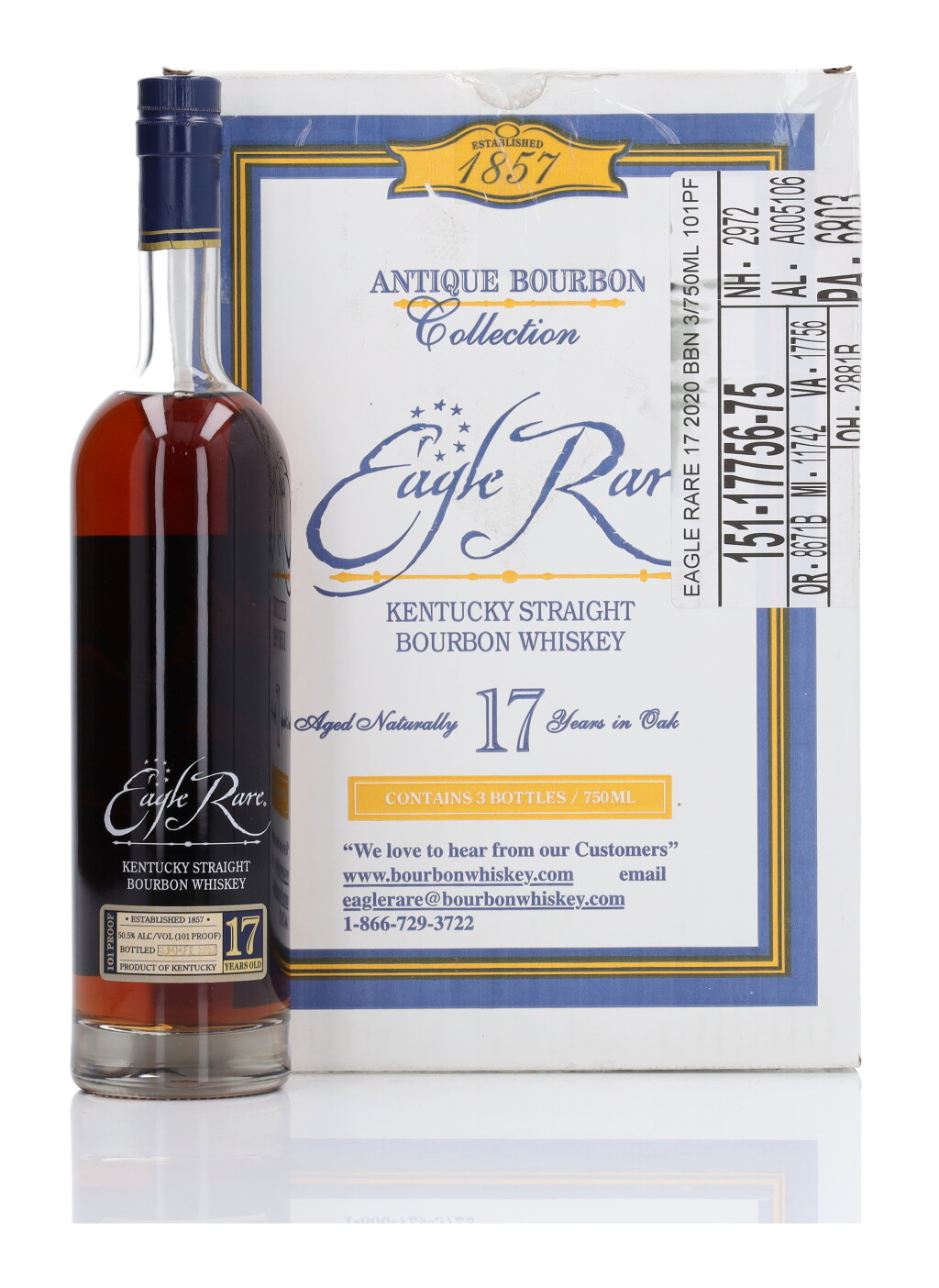 Voir en plein écran - Voir 1 du lot 83. Eagle Rare 17 Year Old 2020 Release 101 Proof 2002 (3 Bottles 75cl).