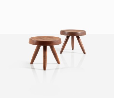 View full screen - View 1 of Lot 44. Deux tabourets Berger.