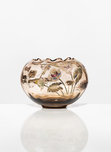 View full screen - View 1 of Lot 51. Nénuphars et Libellules bowl, cira 1885 – 1890.