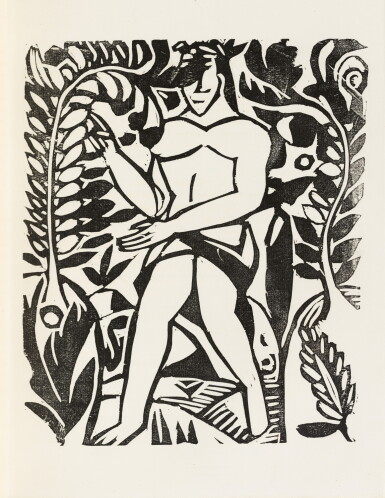 View full screen - View 1 of Lot 126. L'Enchanteur pourrissant. 1909. Exemplaire sur vélin de Paul Bonet, relié par et pour lui-même.