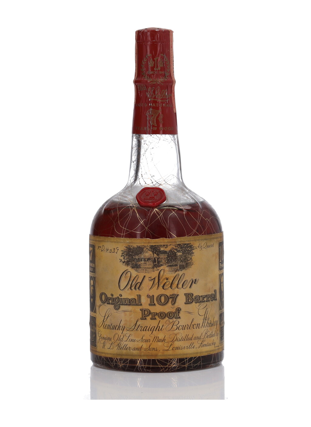 View full screen - View 1 of Lot 1283. Old Weller Original 107 7 Year Old 107 Proof NV (1 Bottle 4/5 Quart).