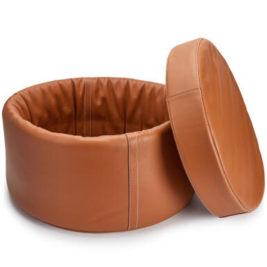 View full screen - View 1 of Lot 188. Fauve Taurillon H Large Patapouf Dog Bed.