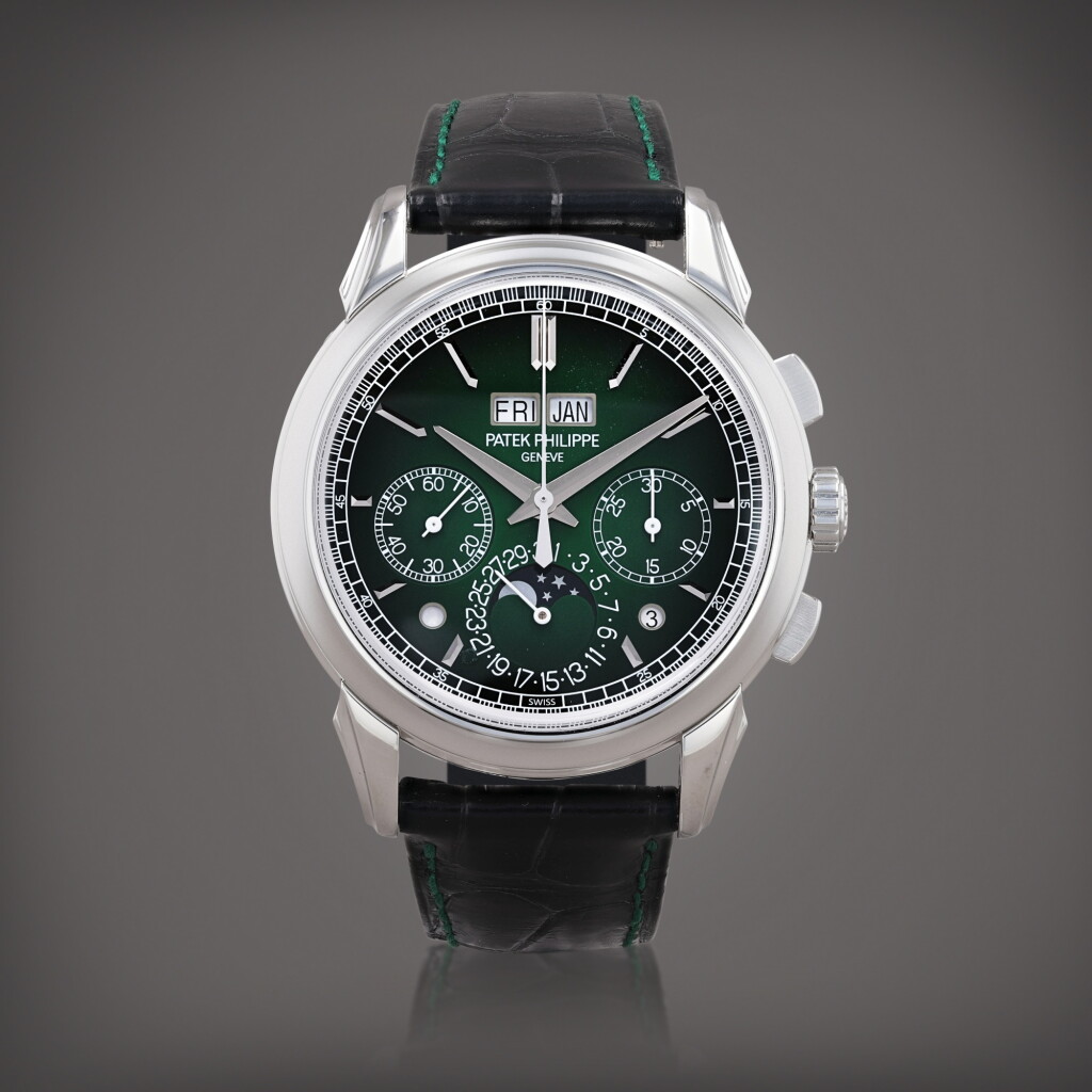View full screen - View 1 of Lot 351. Reference 5270P-014 Montre bracelet chronographe en platine à quantième perpétuel avec phases de lune | Platinum chronograph wristwatch with perpetual calendar and moon phases Vers 2023 | Circa 2023.