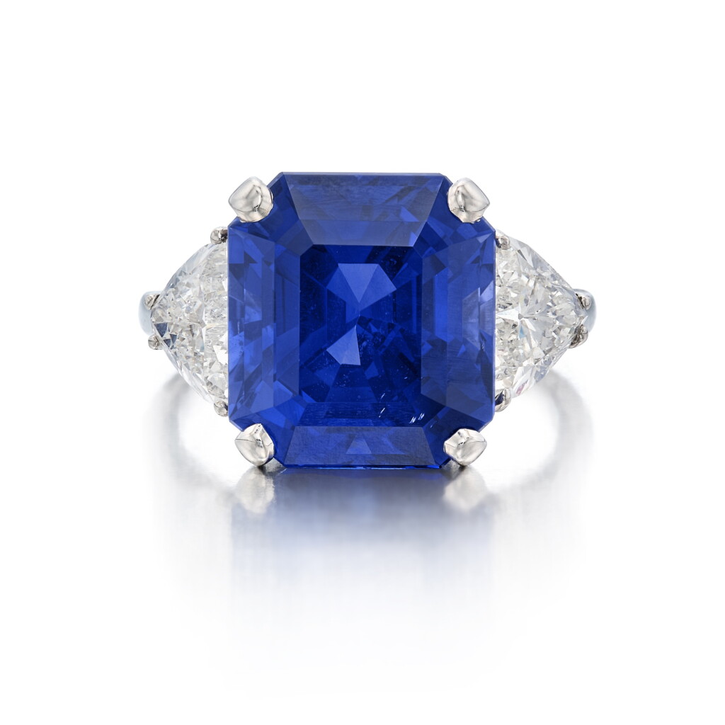 View full screen - View 1 of Lot 108. Sapphire and Diamond Ring.