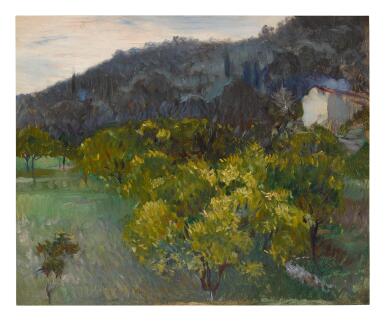 View full screen - View 1 of Lot 31. JOHN SINGER SARGENT | A LANDSCAPE VIEW NEAR NICE.